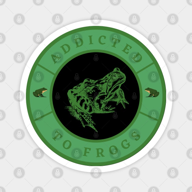 Addicted to Frogs Magnet by InspiredCreative